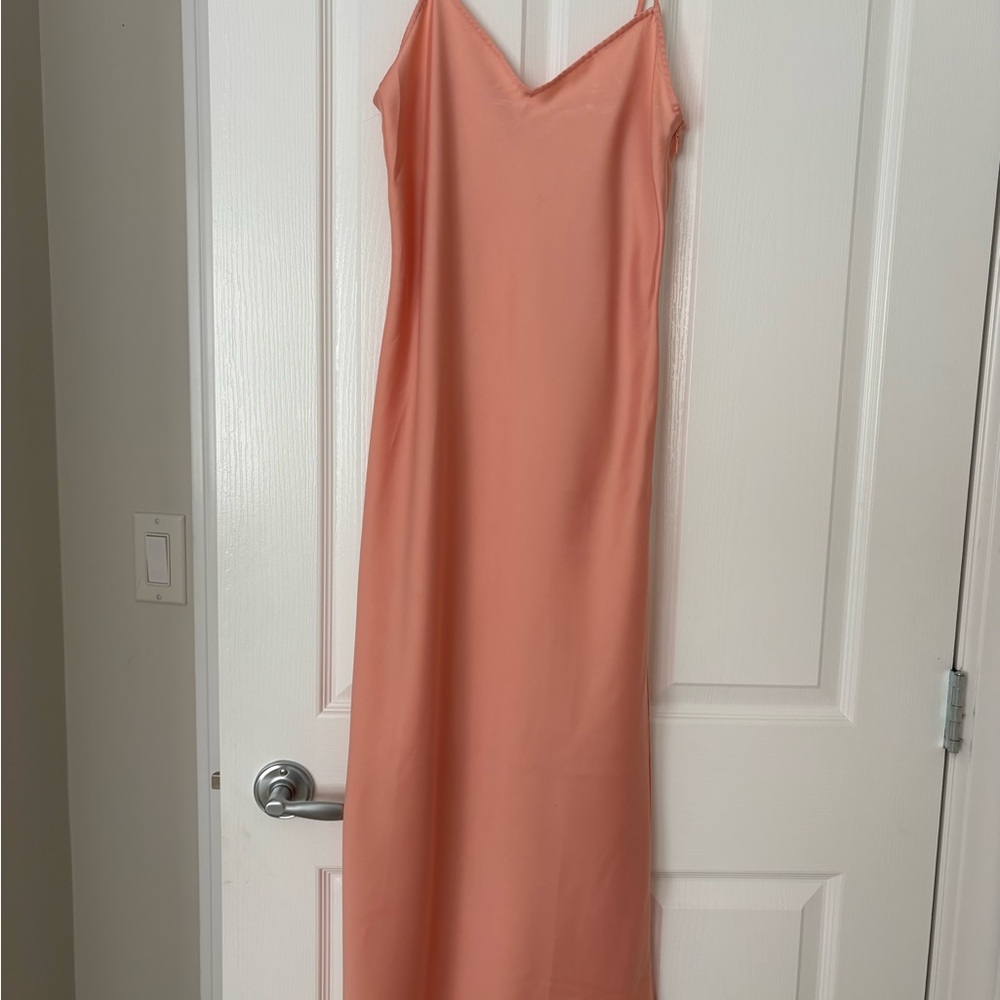 Club Monaco Coral Slip Maxi Dress